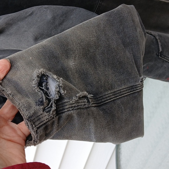 Carhartt Black LightweigJacket with Collar MEN SZ LARGE Staincore Pee-core - Picture 4 of 9